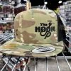 The Hook Up Tackle Black Logo Snapback Hat