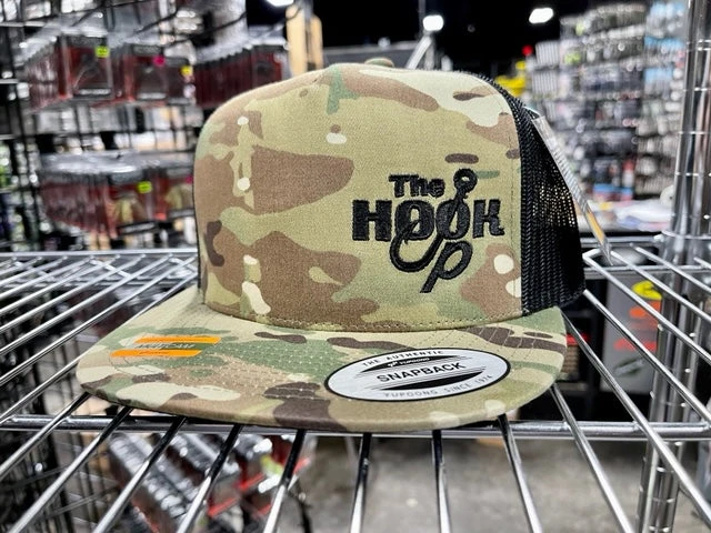 The Hook Up Tackle Black Logo Snapback Hat 3 The Hook Up Tackle Black Logo Snapback Hat