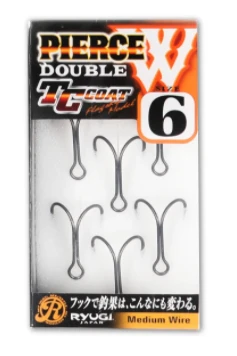 Ryugi Treble Hooks Pierce Double Hook